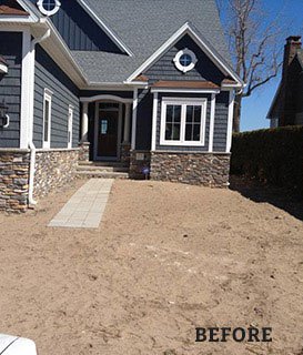 Landscaping Before
